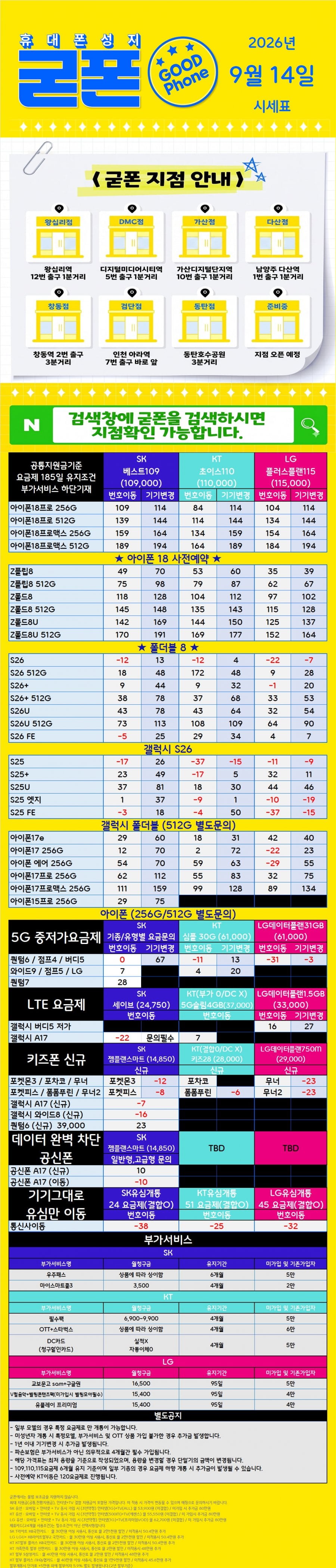 [현금완납] [동탄 신규오픈] 아이폰18 시작!! 굳폰 화성 동탄 휴대폰성지 특가표 / 제휴카드X 기기반납X 추가금장난X