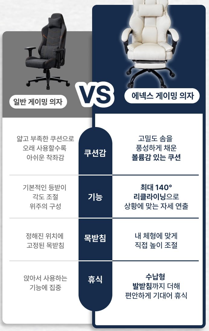 부스트 PC용 침대형 발받침 게이밍 의자