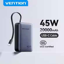 벤션 CCC 45W 20000mAh($12), CCC 165W 20000mAh($27), 22.5W 10000mAh 워치 무선 충전 보조배터리($10)