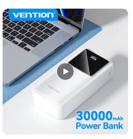 Vention 30000mAh 고속 충전 파워배터리 ($17)무배